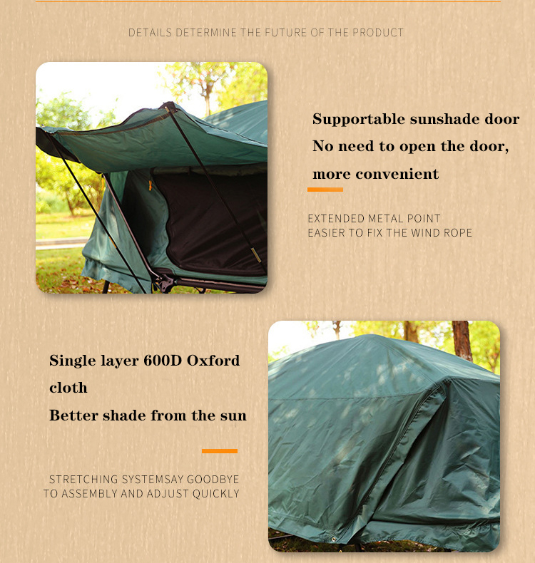 Cheap Goat Tents 2022 New Two Person Quick Automatic Opening Outdoor Off Ground Camping Tent   